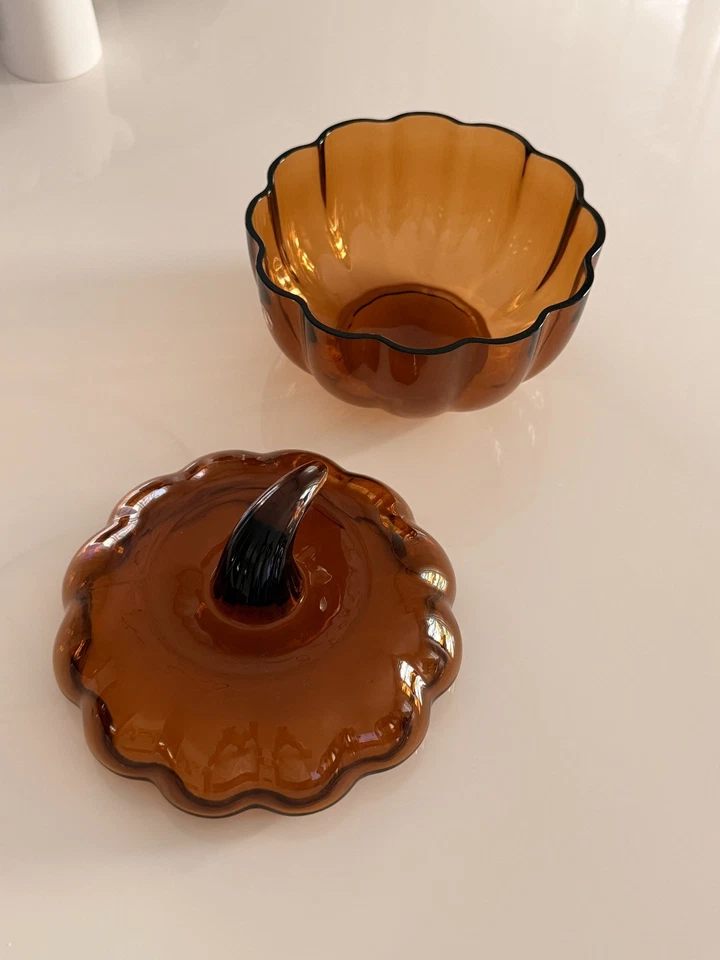 IKEA HÖSTAGILLE Glas Schale mit Deckel Kürbis Neu in OVP Limitiert - Bild 3 von 4