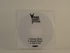 YOUNG HEART ATTACK TOMMY SHOTS (H1) 3 Track Promo CD Single including White Slee
