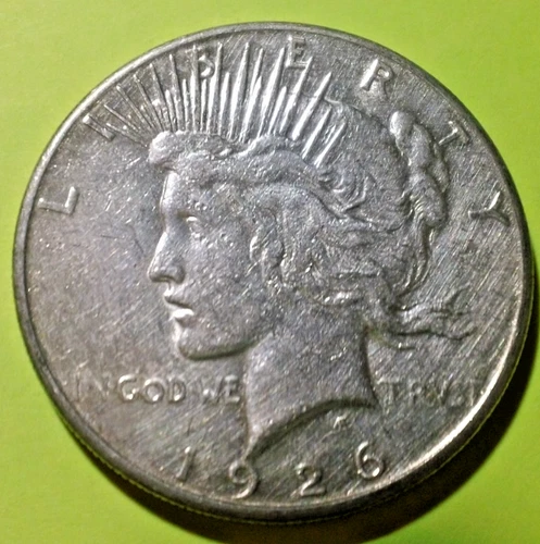 1926 Peace Silver Dollar, .900 fine, good detail, LOW Shipping Cost!