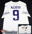 JJ McCarthy Signed Vikings Nike NFL Replica Jersey XXL (Fanatics) Stray Mark.