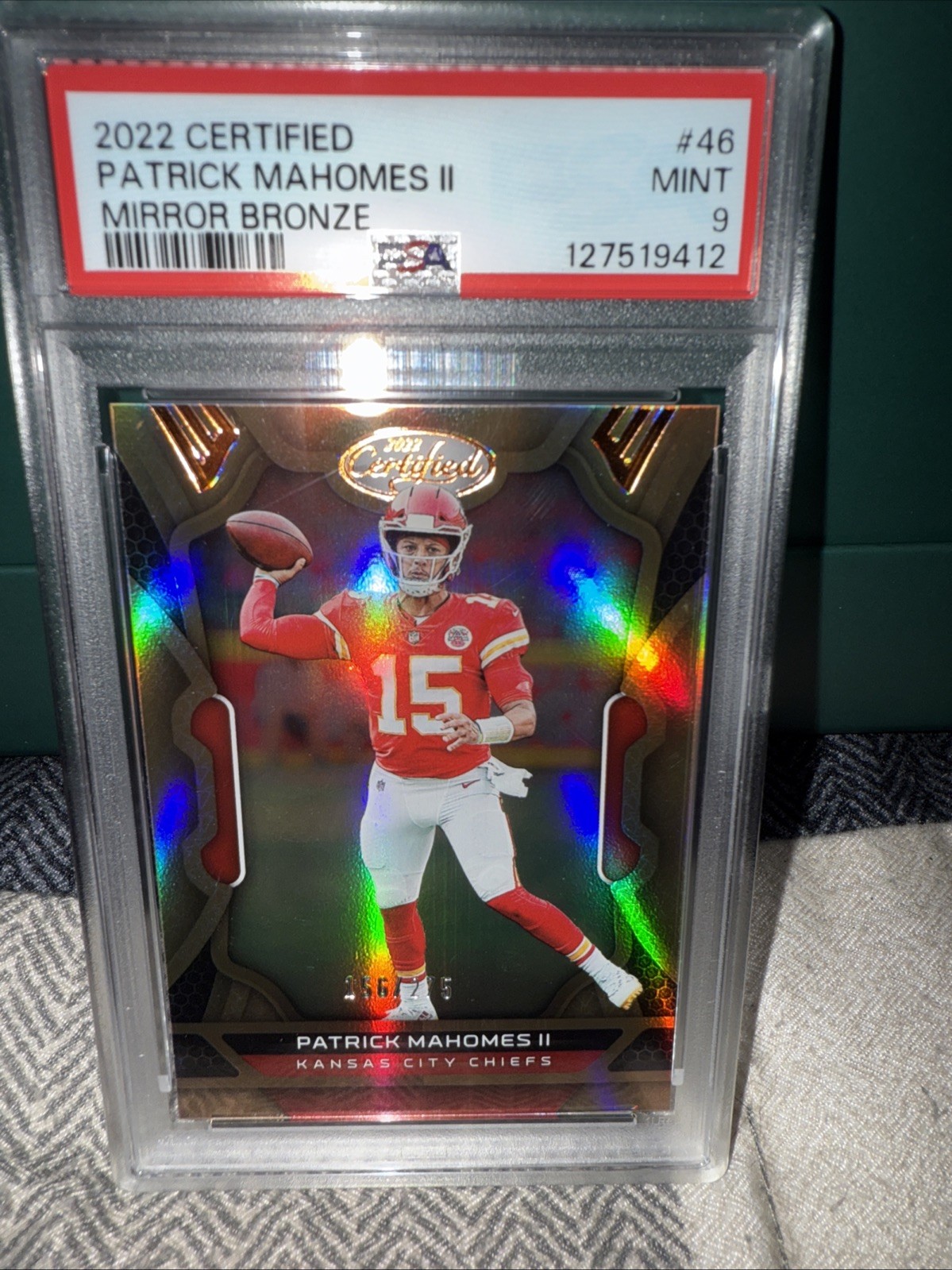 2022 Panini Certified - Patrick Mahomes II #46 Mirror Bronze /275