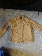 Vintage Mens Dickies Work Jacket Flannel Blanket Lined Brown Beige Size L 90s