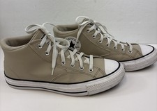 Converse Mens 11 Chuck Taylor All Star Malden Street Mid Tan Vegan Leather Shoes