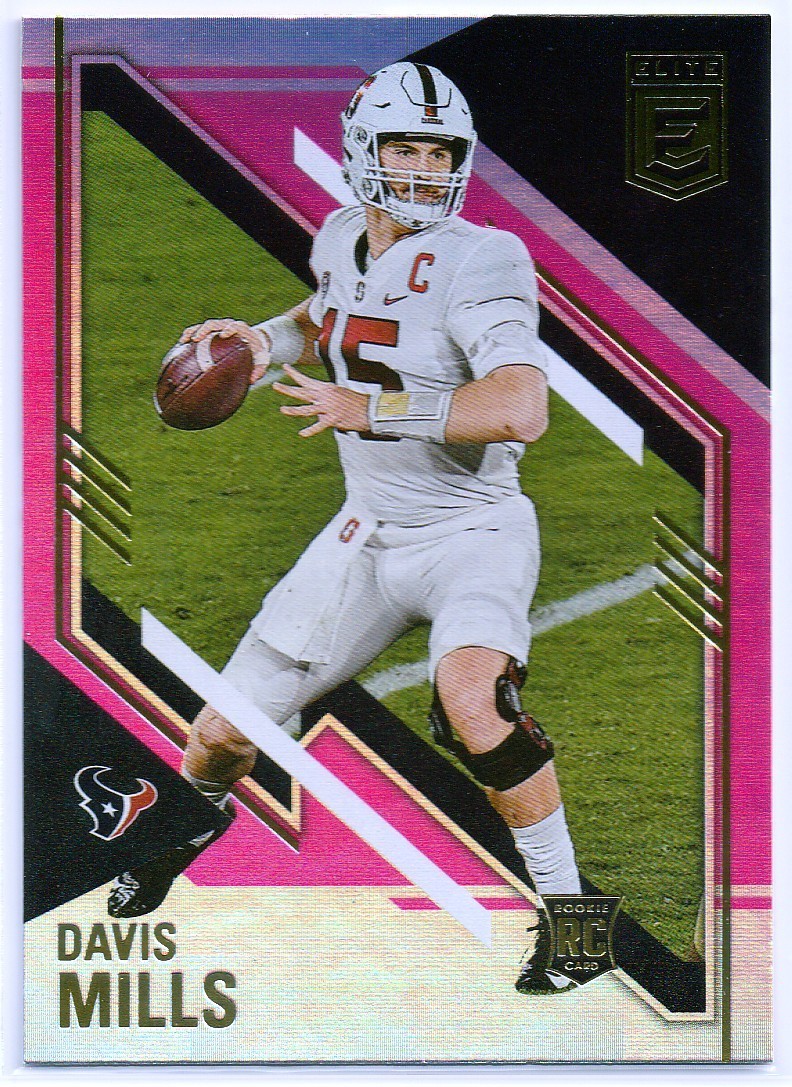 2021 Panini Donruss Elite Davis Mills RC #168 Pink Stanford Cardinal Texans