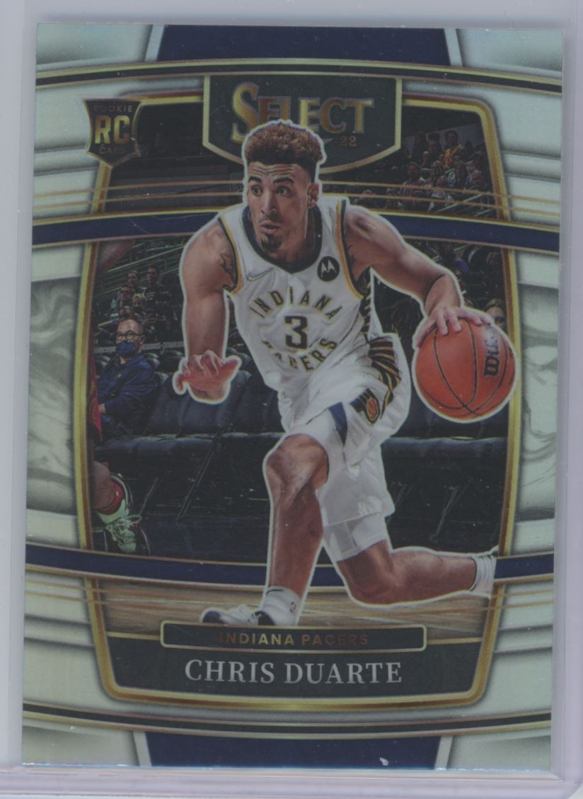CHRIS DUARTE RC 2021-22 PANINI SELECT SILVER #41 PARALLEL INDIANA PACERS
