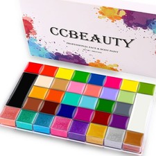 Professional 36 Colors Face Body Paint, Large Cream Face Painting Palette Kit...