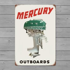 Mercury Outboards 8 X 12 Vintage Novelty Metal Sign New Mercury Outboards 8 X 12 Vintage Novelty Metal Sign New