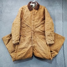 Vintage Walls Blizzard Pruf Coveralls Mens 46 Short Tan Canvas USA Made