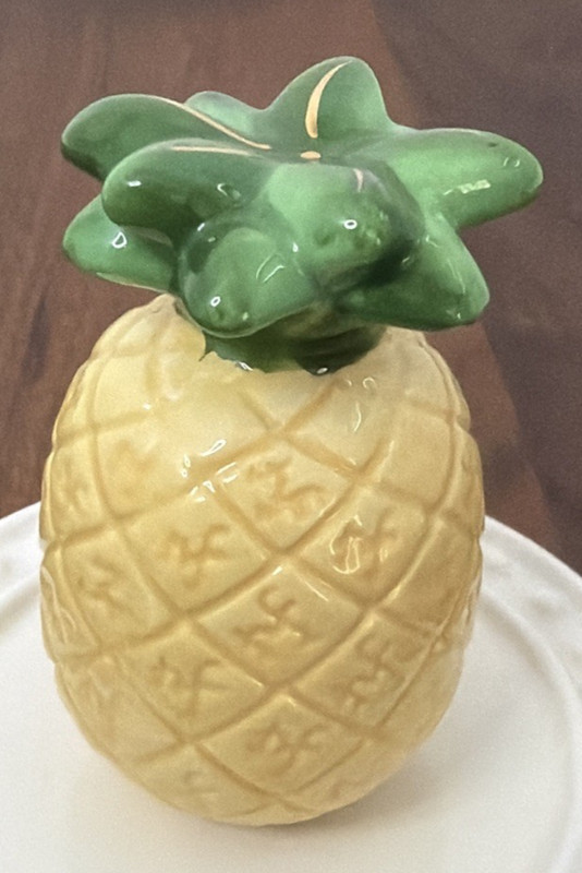Nora Fleming A24 Welcome Friends Pineapple Mini Retired Rare NF Initials