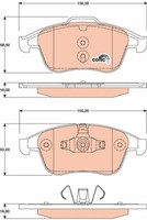 Bremsbelagsatz FÜR Renault ScÉNic III (JZ0/1 ) - TRW GDB1808