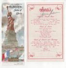 Henry Mancini lot 2 signed items Sardi's Restaurant menu & Statue Liberty marker — photo 1