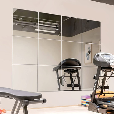 Espejo de pared Murrey Home para gimnasio en casa espejos de cuerpo entero monta