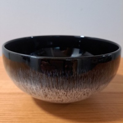 Denby Langley Halo 7'' Noodle Ramon Bowl Black Speckled Gray