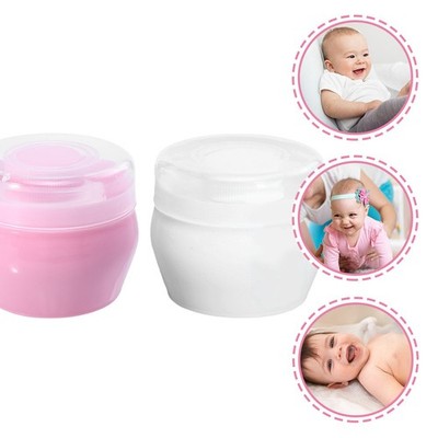2 Sets Container with Puff Talcum Powder Puff Box Empty Case