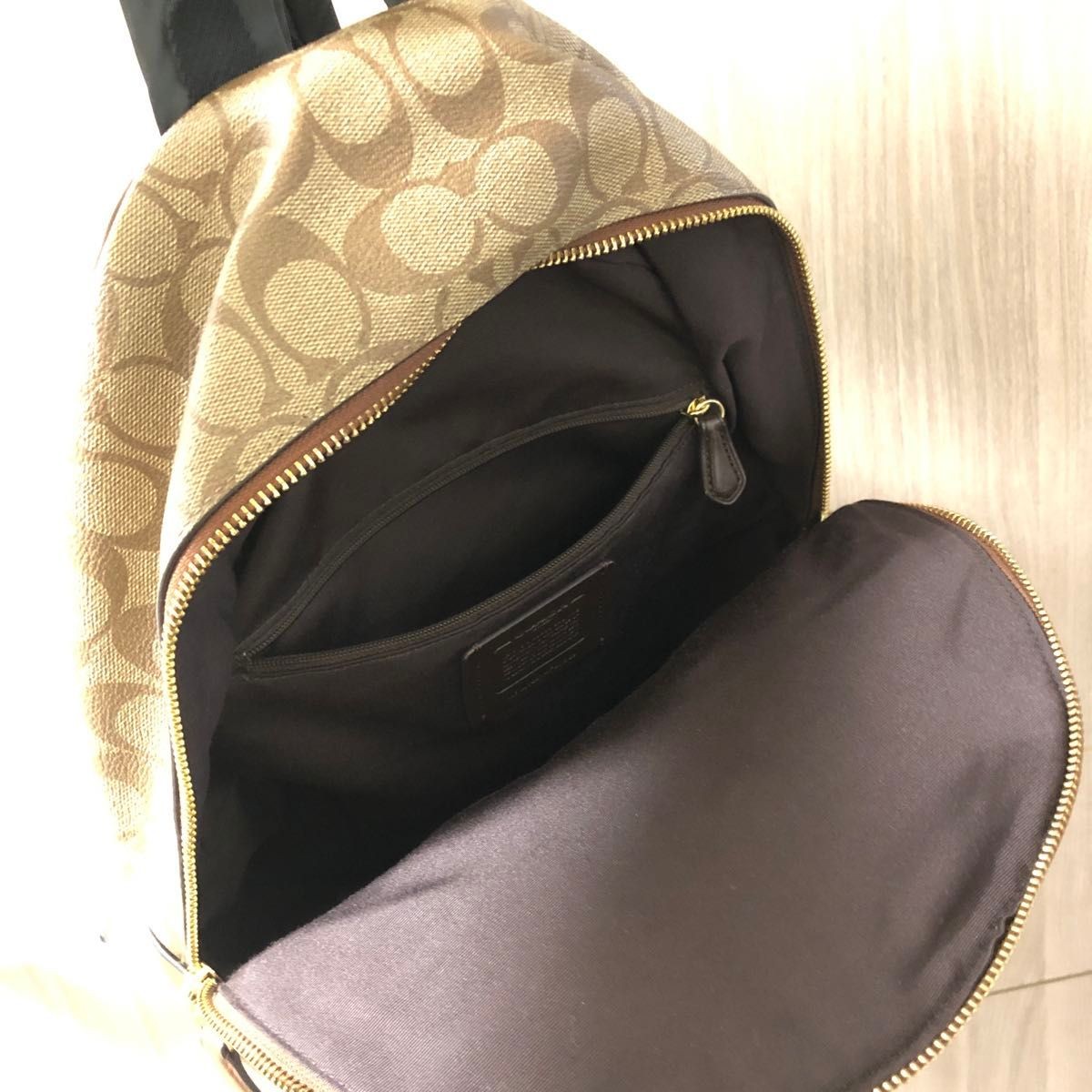 COACH patchwork star duffle backpack brown 22a - image 12