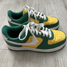 Nike Air Force 1 Low NBY Personalizado Amarillo Verde Blanco Zapatos DV3907-900 Talla EE. UU. 7