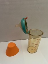 Nicepapa Flip Cap 8 Oz Baby Bottle Orange Plastic 95 Degrees with Carrying Pouch