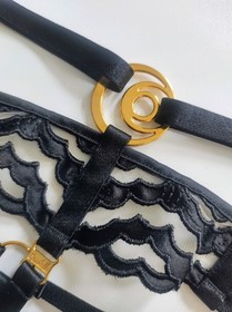 Bordelle Dala Thong Black size L can fit smaller sizes too NWT