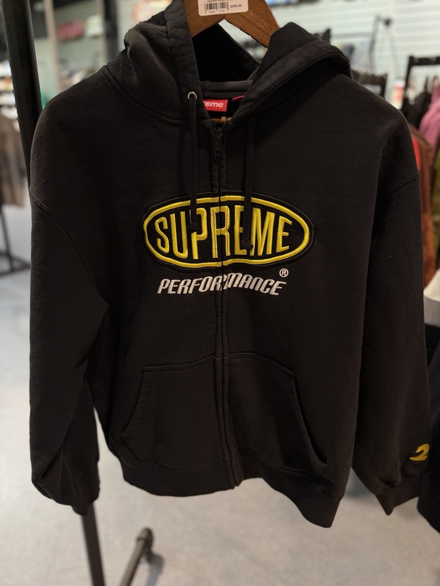トップス SUPREME RUN hoodie Supreme Performance Zip Up Hooded Sweatshirt Black Size (M) Brand