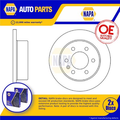 2x Brake Discs Pair Solid fits MERCEDES SPRINTER 906 3.5 Rear 2006 on M272.979