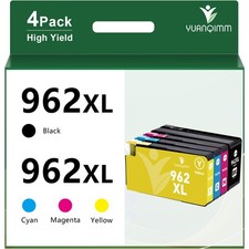 4PK 962XL Ink Cartridges for HP Officejet Pro 9010 9015 9016 9019 9012e 9015e