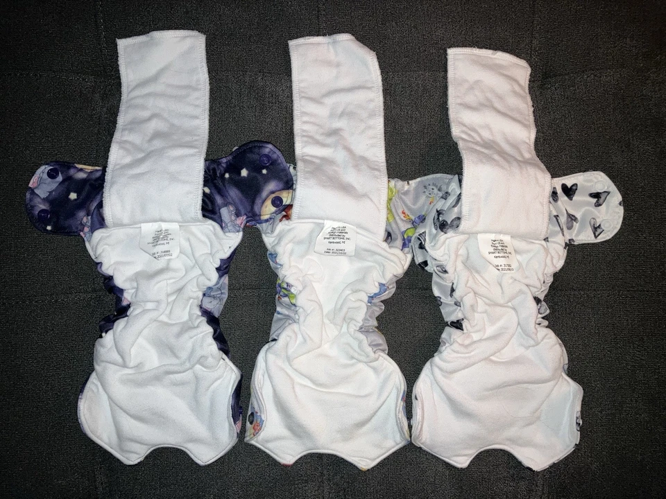 Born Smart Bottoms 2.0 Newborn Organic Cotton Hemp All In One Cloth Diaper Lot 4 - Image 4 of 4