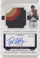2016 Panini National Treasures Purple 9/49 Tyler Duffey #RJSV-TD Auto 1u6