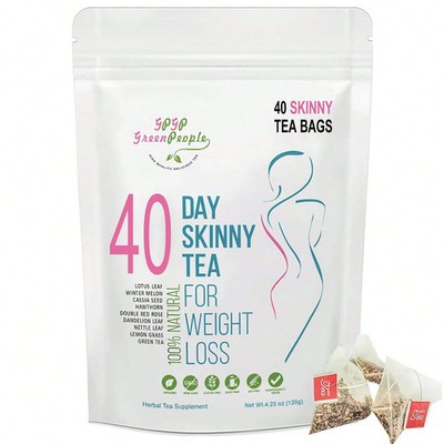 Natural 40 Days Herbal Skinny Tea, Detox, Weight Loss, No Laxative&amp ;Caffeine