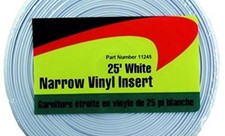 JR Products 11245 25 foot Narrow Vinyl Insert White