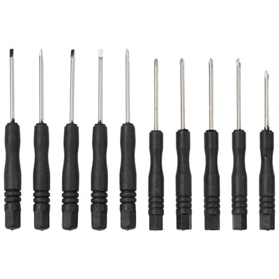 Essential 2mm 10pcs Screwdriver Set Slotted and Cross for Small Item Repairs