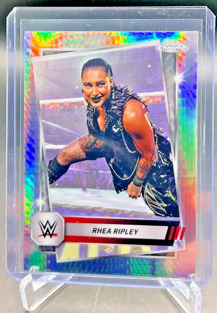 2025 Topps Chrome WWE Wrestling RHEA RIPLEY Prism Refractor #80