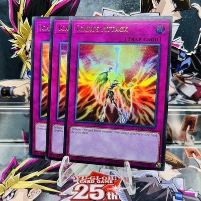 3x Yugioh Playset Icarus Attack L5DD-ENC23 Ultra Rare 1st Ed Near Mint