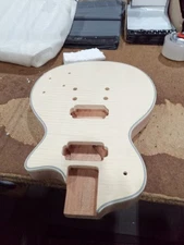 Mahogany Electric Guitar Body Quilted Maple Solid Wood with Binding HH pickups
