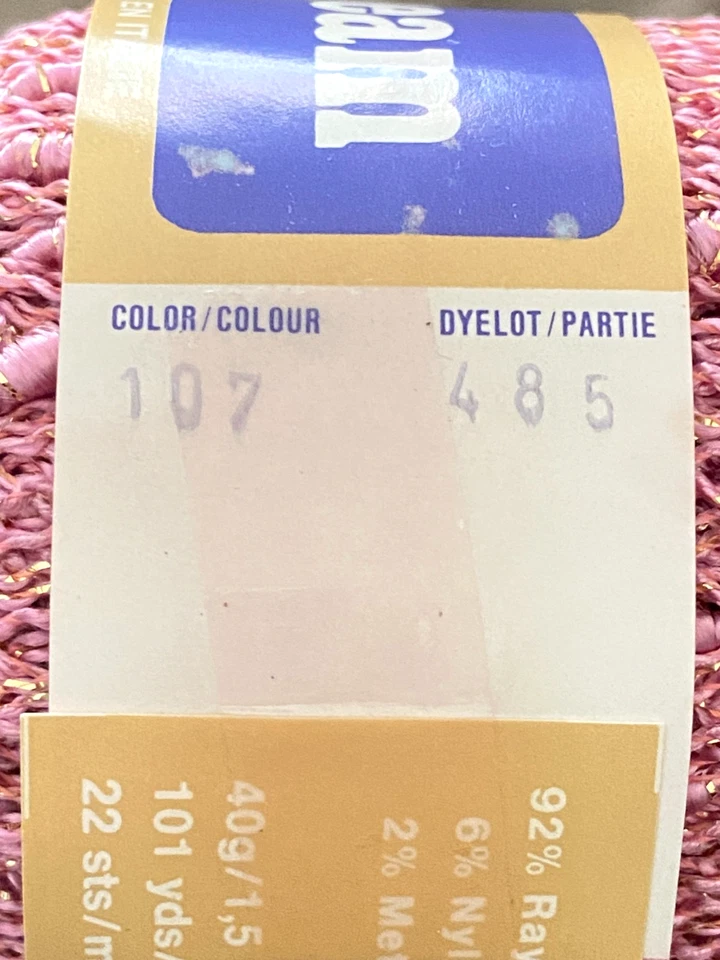 Unger Moonbeam ~ Hilo Nubby Rosa Malva Brillante Metálico Dorado Lote de 5 Pasteles Foto 4 de 4