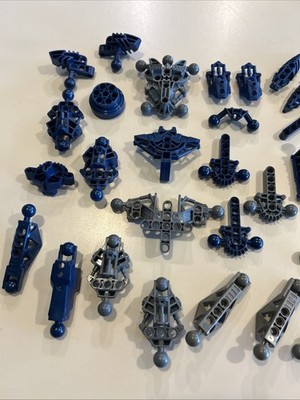 Lego Bionicle Parts Lot - Dark Blue & Dark Gray Ball Joint Parts