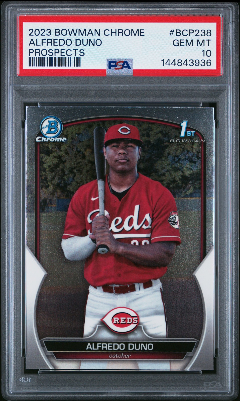 2023 Bowman Chrome Prospects #BCP238 Alfredo Duno Prospects PSA 10 Reds RC