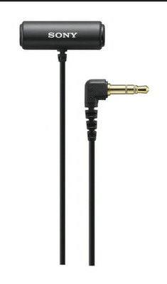 Sony - Compact Stereo Lavalier Microphone ECM- LV1 NO WINDSCREEN