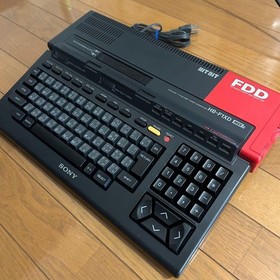 Sony HB-F1XD MSX2 Home Computer Hit Bit FDD Game Console Junk Power OK Japan JP