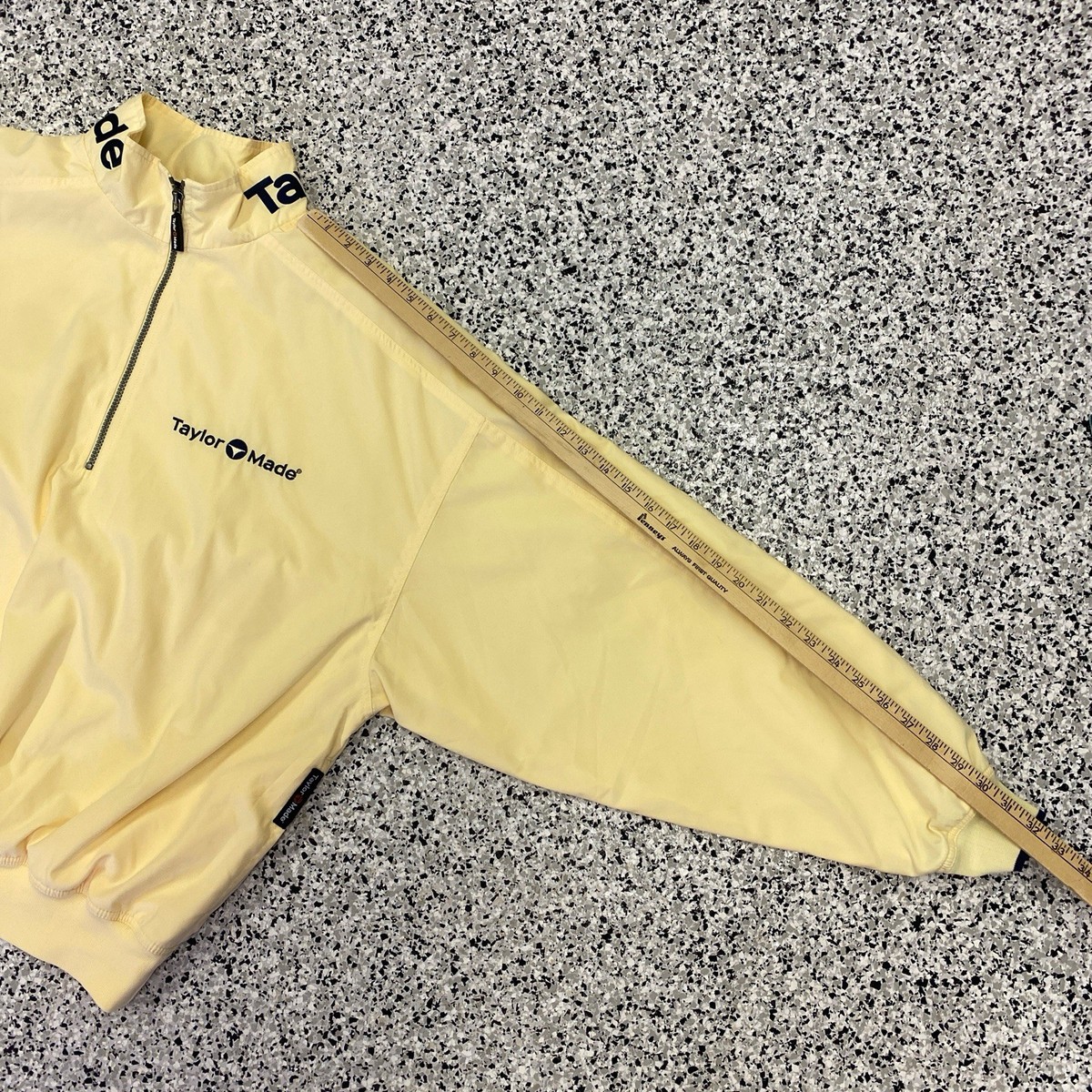 TaylorMade 蛍光イエロー ジャケット Vintage Taylormade Jacket Mens L Yellow Golf Windbreaker