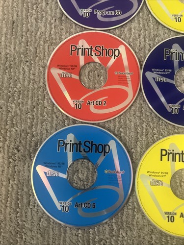 Broderbund Print Shop Version 10 Full Version for Windows 95/98/NT PCs 9 Discs - Picture 6 of 8