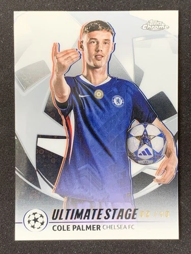 Cole Palmer 2025-26 Topps UCC Ultimate Stage Chrome Black Refractor /10 #US-13