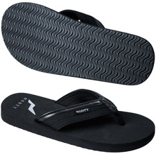 Norty Men's Black Flip Flop Sandals Size 9 Comfort Thong Beach Pool Casual
