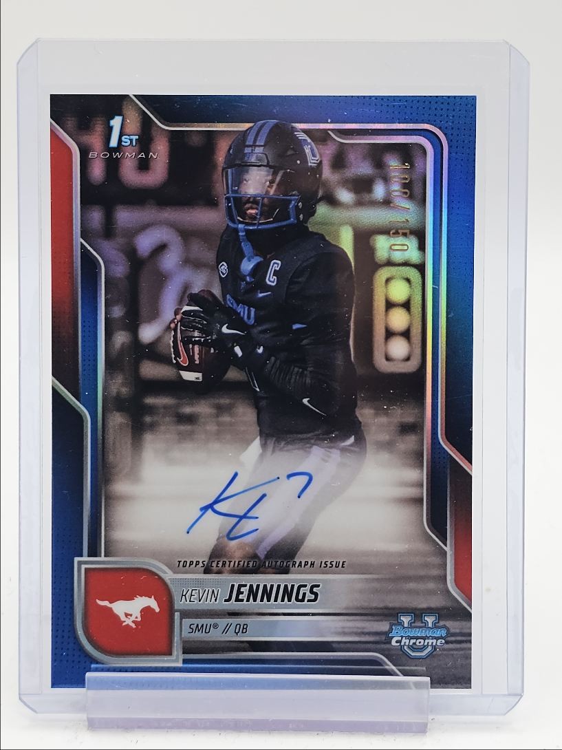 KEVIN JENNINGS 2025 BOWMAN U CHROME 1ST BLUE REFRACTOR AUTO /150 Q2264