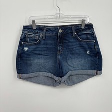 Silver Shorts Suki Denim Summer Pockets Button Medium Blue Size W31/4 Womens