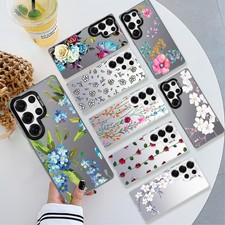 Durable PC Cover For Samsung Galaxy S26 S23 S25 S24 S22 Floral Design Phone Case