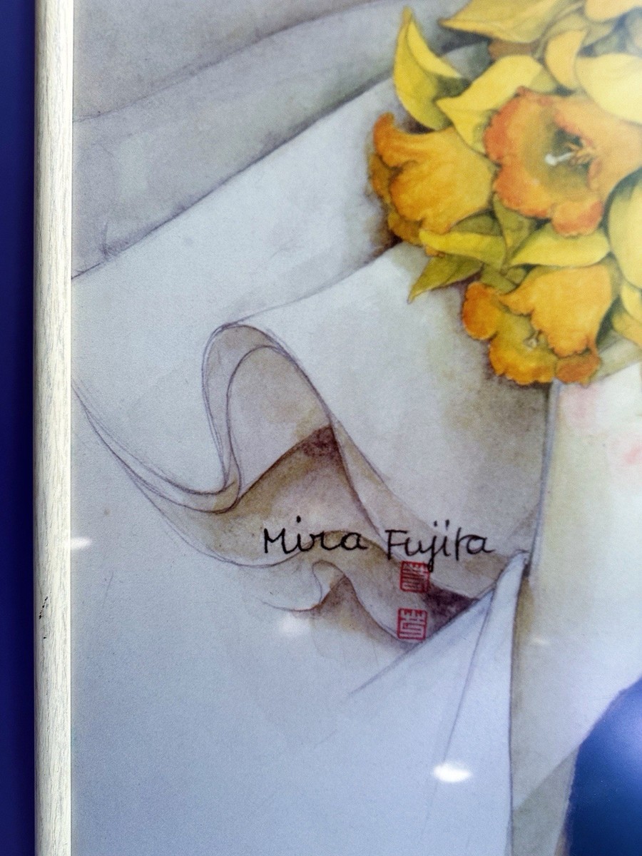 Mira Fujita ANRI アートオブジェ Vintage 1980s Large Mira Fujita French Pierrot Art Tearful With