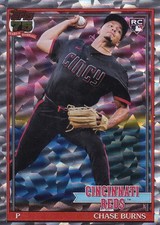 CHASE BURNS TOPPS ROOKIE 1991 ANNIVERSARY CRACKLE FOIL RC REDS #T91-73 2026 S1