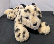 FAO Schwarz Cheetah Leopard Plush Laying Jungle Stuffed Animal Toy 16" Spotted