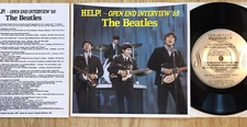 BEATLES ONLY 2000 PRESSED PROMO HELP OPEN END INTERVIEW 45 WITH CUE SHEET  SS