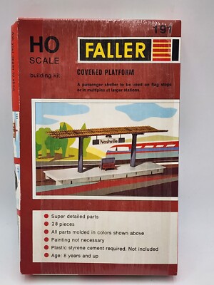 NIB Faller HO Covered Platform Kit-Nashville Complete #191